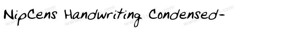 NipCens Handwriting Condensed字体转换